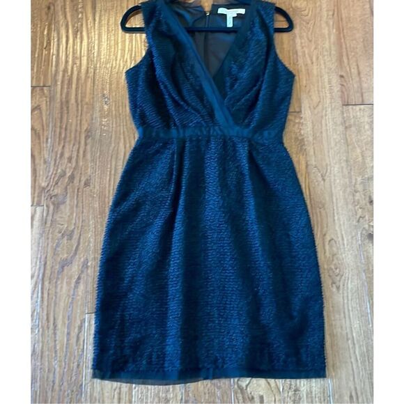 Max & Cleo black textured faux wrap dress  6 - Picture 12 of 12